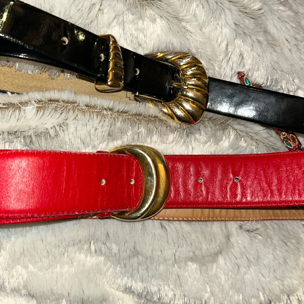 The Ritz Leather Belt COLLECTION! Sz Sm/Med